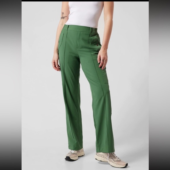 Athleta Pants - Athleta Venice High Rise Wide Leg Cargo Pants Green Size 8